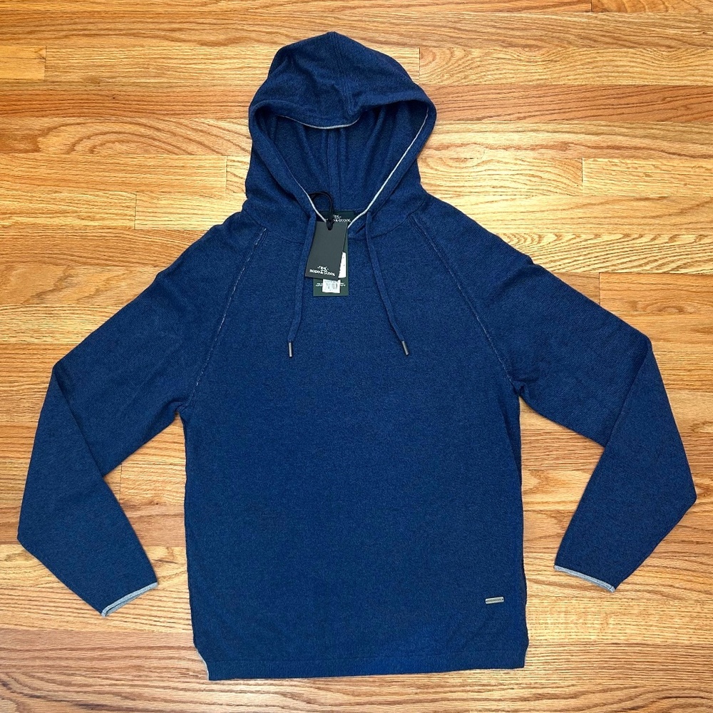 NWT Rodd & Gunn Navy Sweater with Hood, Men's S